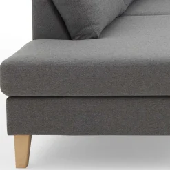 Wohnen Sofas<Ecksofa in Grau Stoff - Dreisitzer - Donnsai