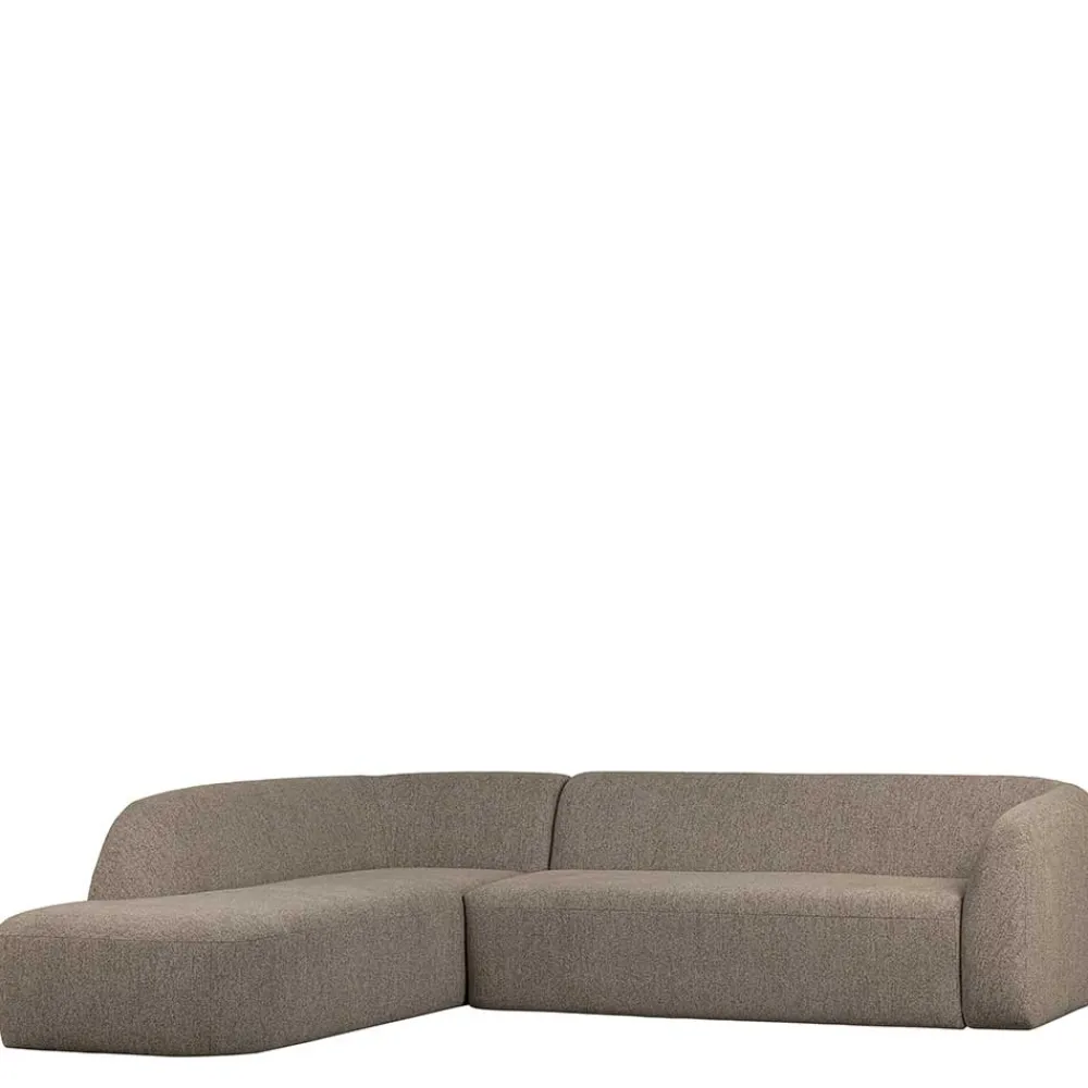 Wohnen Sofas<Ecksofa in Hellbraun Chenille Bezug - Acira