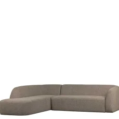 Wohnen Sofas<Ecksofa in Hellbraun Chenille Bezug - Acira