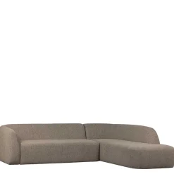 Wohnen Sofas<Ecksofa in Hellbraun Chenille Bezug - Acira