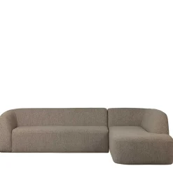 Wohnen Sofas<Ecksofa in Hellbraun Chenille Bezug - Acira