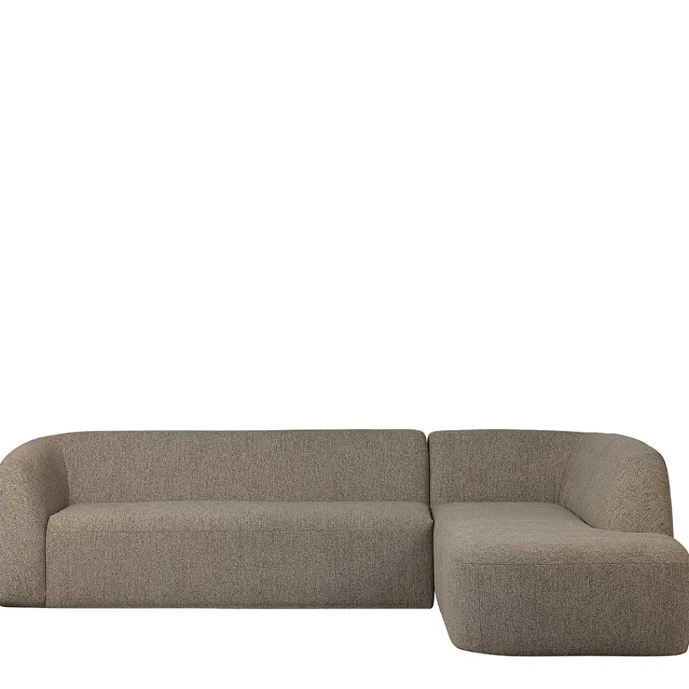 Wohnen Sofas<Ecksofa in Hellbraun Chenille Bezug - Acira
