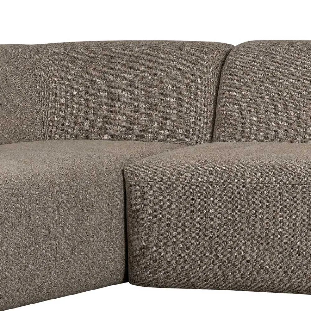 Wohnen Sofas<Ecksofa in Hellbraun Chenille Bezug - Acira
