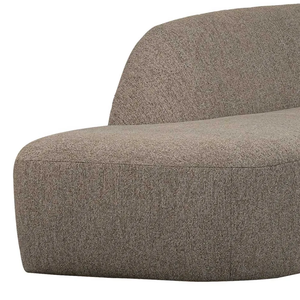 Wohnen Sofas<Ecksofa in Hellbraun Chenille Bezug - Acira