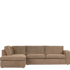 Wohnen Sofas<Ecksofa in Hellbraun Webstoff - Malott