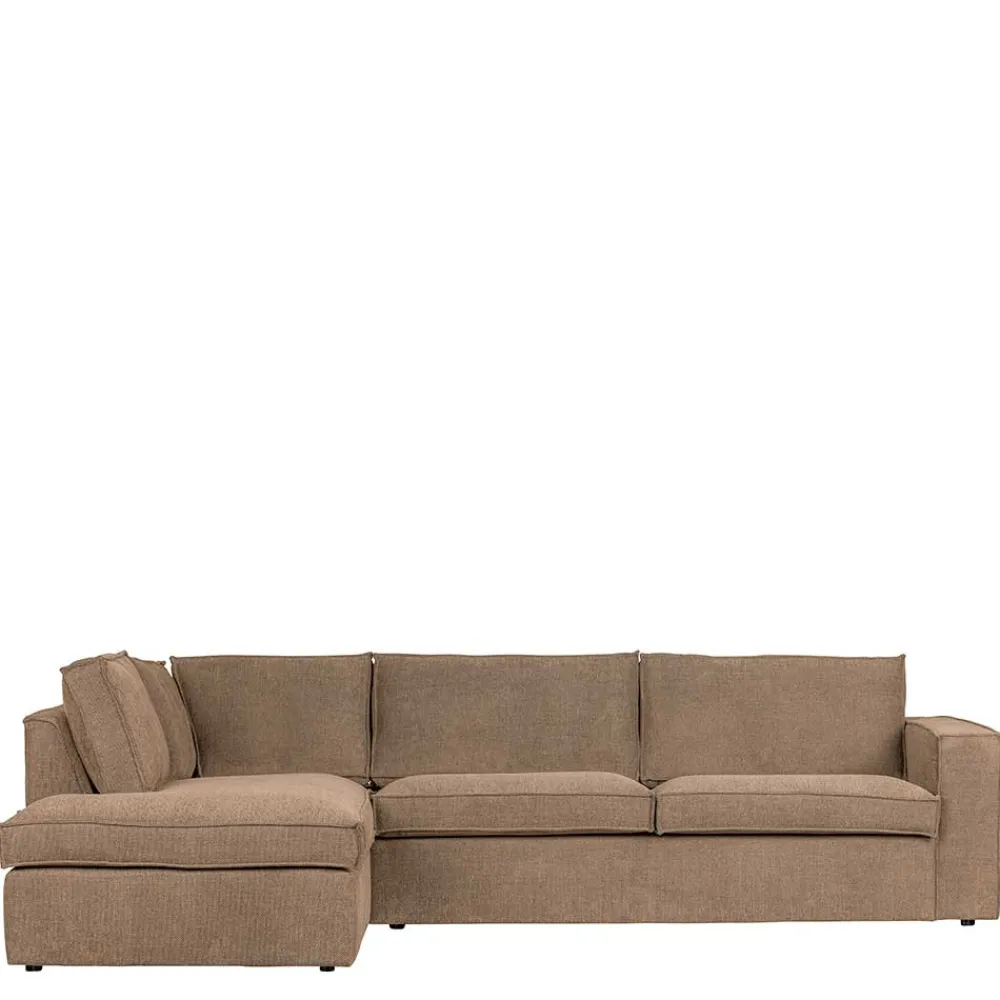 Wohnen Sofas<Ecksofa in Hellbraun Webstoff - Malott