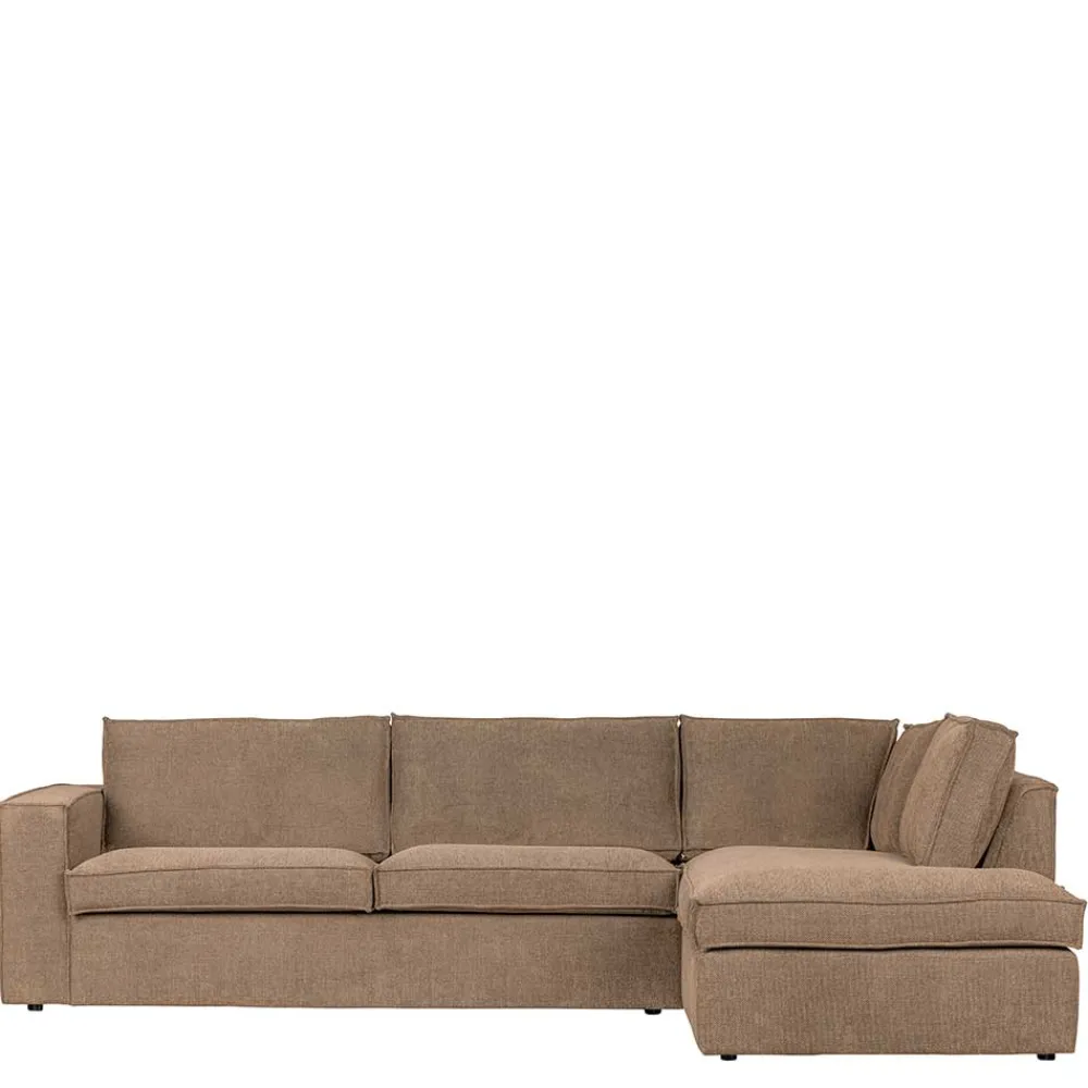 Wohnen Sofas<Ecksofa in Hellbraun Webstoff - Malott