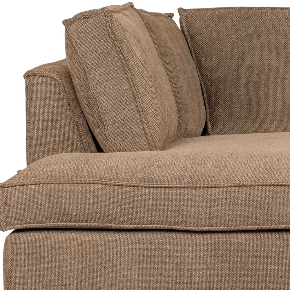 Wohnen Sofas<Ecksofa in Hellbraun Webstoff - Malott