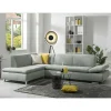 Wohnen Sofas<Ecksofa in Hellgrün mit Chrom - Nathan