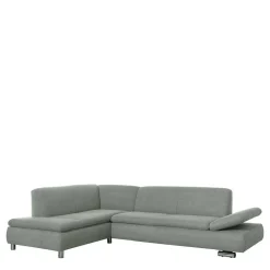 Wohnen Sofas<Ecksofa in Hellgrün mit Chrom - Nathan