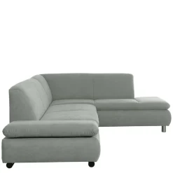 Wohnen Sofas<Ecksofa in Hellgrün mit Chrom - Nathan