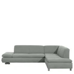 Wohnen Sofas<Ecksofa in Hellgrün mit Chrom - Nathan