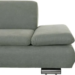 Wohnen Sofas<Ecksofa in Hellgrün mit Chrom - Nathan