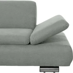 Wohnen Sofas<Ecksofa in Hellgrün mit Chrom - Nathan