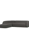 Wohnen Sofas<Ecksofa in Schwarzgrau Chenille - Barat