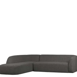 Wohnen Sofas<Ecksofa in Schwarzgrau Chenille - Barat