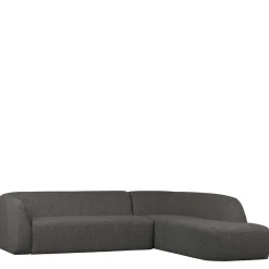 Wohnen Sofas<Ecksofa in Schwarzgrau Chenille - Barat