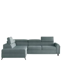 Wohnen Betten|Sofas<Ecksofa mit Funktion in Mintgrün Microfaser - Daharas