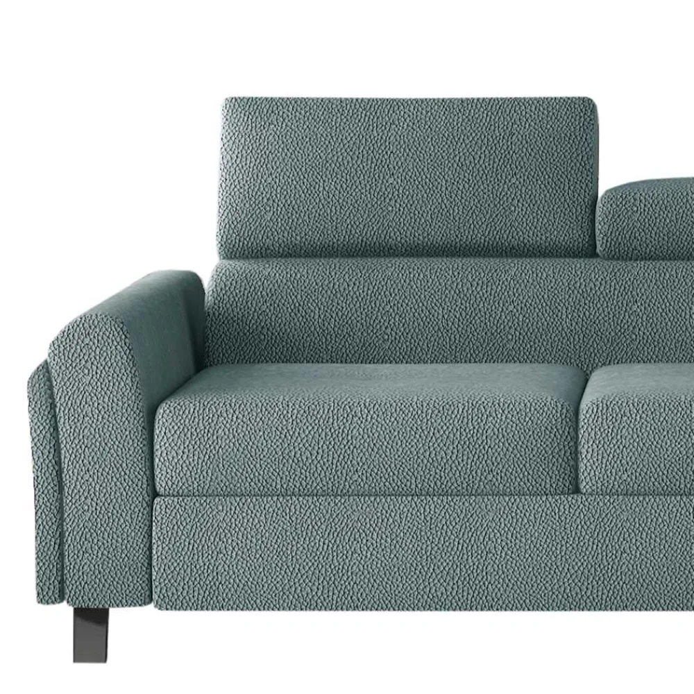 Wohnen Betten|Sofas<Ecksofa mit Funktion in Mintgrün Microfaser - Daharas