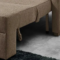 Wohnen Betten|Sofas<Ecksofa mit Schlaffunktion in Taupe - Movito