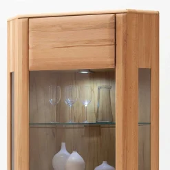 Wohnen Vitrinen<Eckvitrine Athias aus Kernbuche