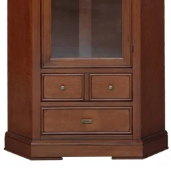Wohnen Vitrinen<Eckvitrine in Walnussfarben Antik - Istefanio