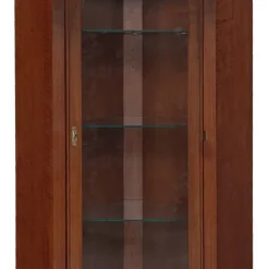 Wohnen Vitrinen<Eckvitrine in Walnussfarben Antik - Istefanio