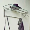 Wohnen Garderoben<Edelstahl Garderobe mit Glas Hutablage - Blevos
