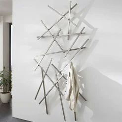 Wohnen Garderoben<Edelstahl Garderobe mit zehn Haken - Shines