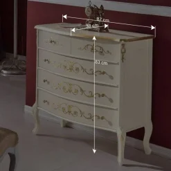 Wohnen Kommoden<Edle Barock-Kommode miz 87 cm Breite - Iviada
