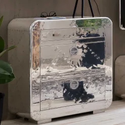 Wohnen Garderoben<Edle Design Flurmöbel in Silber - Pilot (sechsteilig)