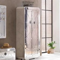 Wohnen Garderoben<Edle Design Flurmöbel in Silber - Pilot (sechsteilig)