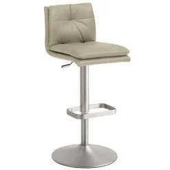 Wohnen Hocker<Edler Barstuhl in Taupe Microfaser - Varel