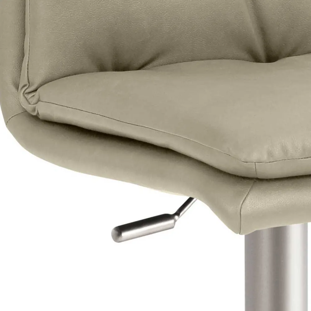Wohnen Hocker<Edler Barstuhl in Taupe Microfaser - Varel