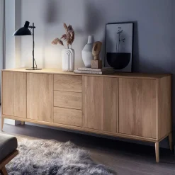 Wohnen Sideboards<Edles Sideboard aus Wildeiche Bianco geölt - Lamia