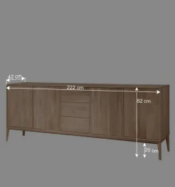 Wohnen Sideboards<Edles Sideboard aus Wildeiche Bianco geölt - Lamia