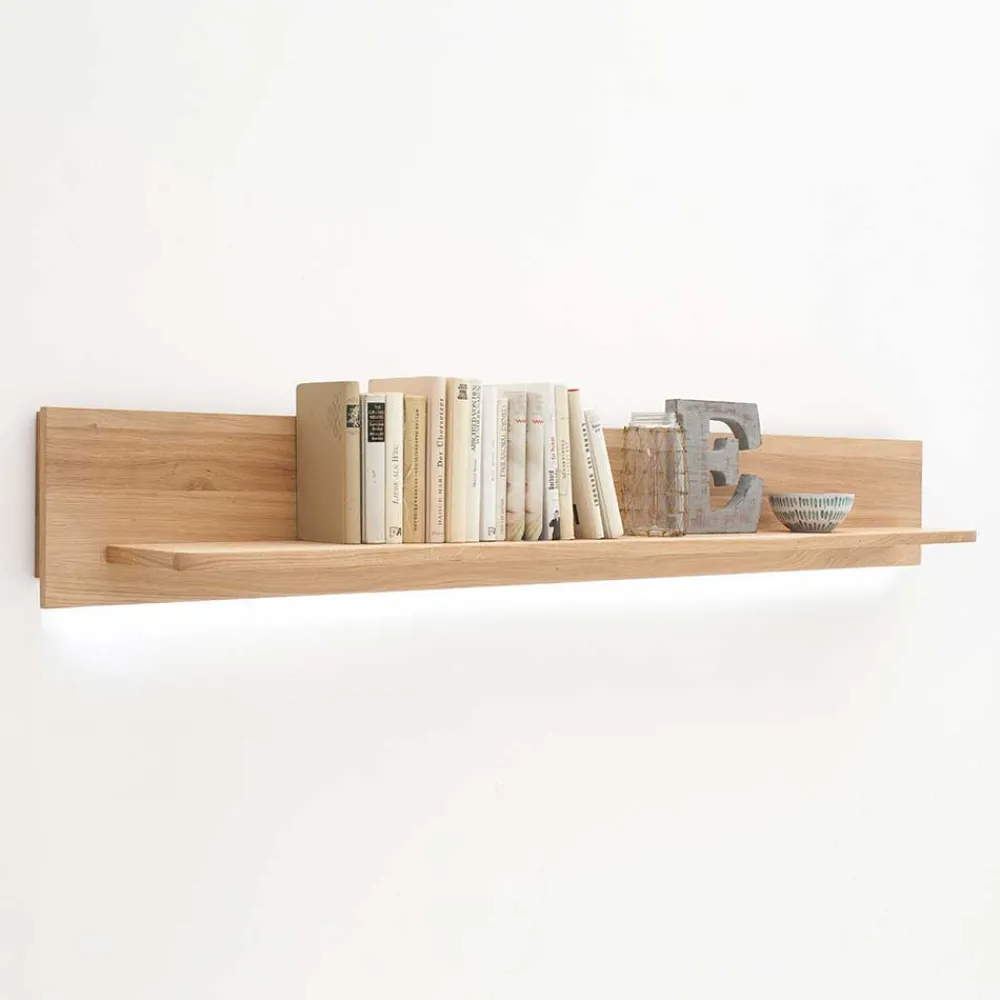 Wohnen Regale<Edles Wandboard in Eiche Bianco - Crokas