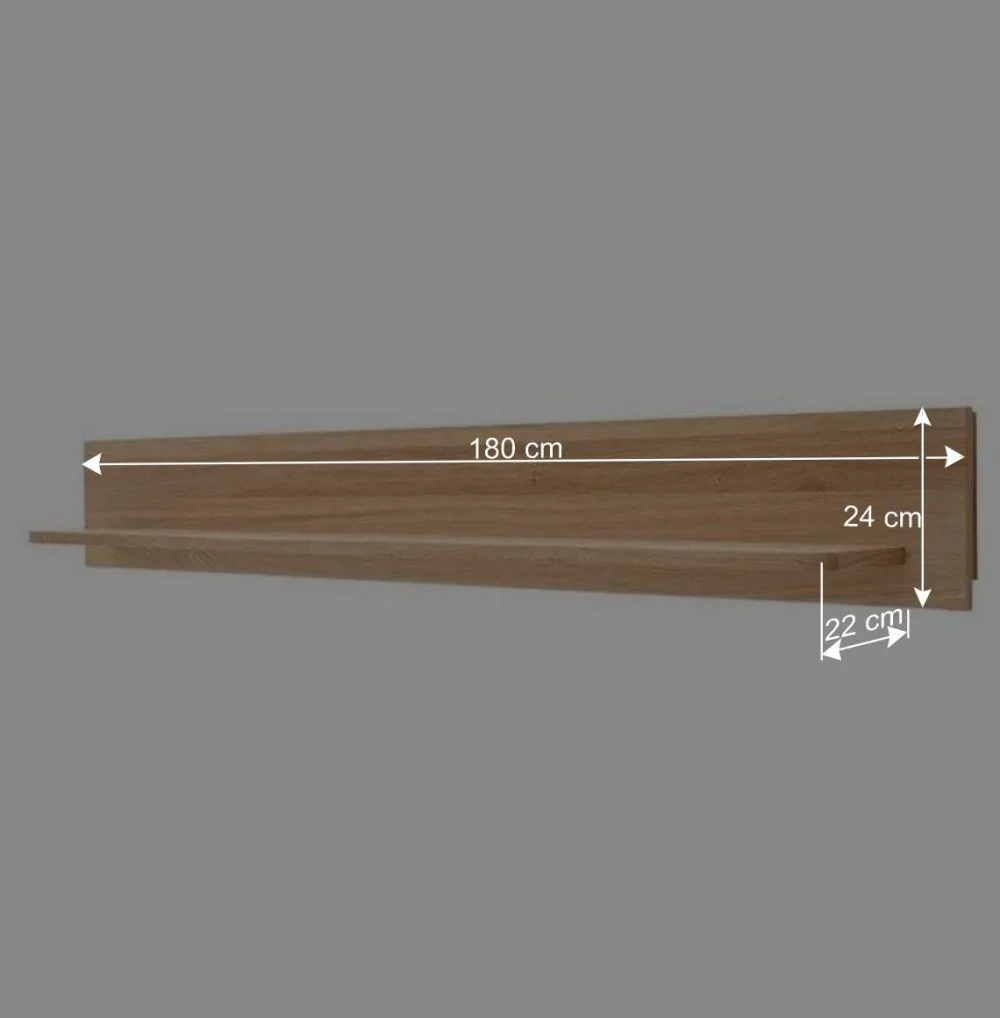 Wohnen Regale<Edles Wandboard in Eiche Bianco - Crokas