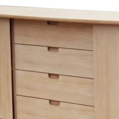 Wohnen Sideboards<Eiche Bianco Sideboard mit Schiebetüren - Saimoon