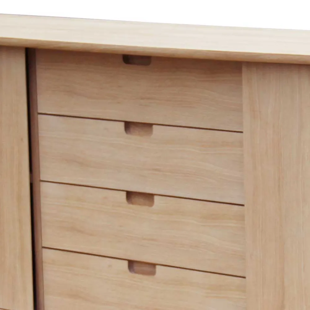 Wohnen Sideboards<Eiche Bianco Sideboard mit Schiebetüren - Saimoon