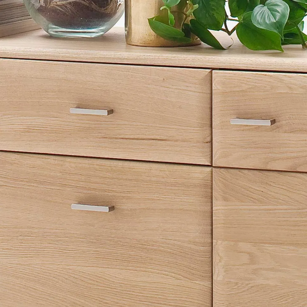 Wohnen Sideboards<Eiche Bianco Sideboard teilmassiv Pontros 2-türig
