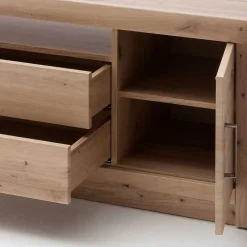 Wohnen Tv & Hifi-Möbel|Lowboards<Eiche Dekor TV Board mit 2 Schubladen - Wykina