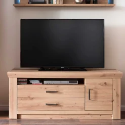 Wohnen Tv & Hifi-Möbel|Lowboards<Eiche Dekor TV Board mit 2 Schubladen - Wykina