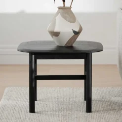 Wohnen Tische<Eiche Massivholz Couchtisch in Schwarz - Gracey