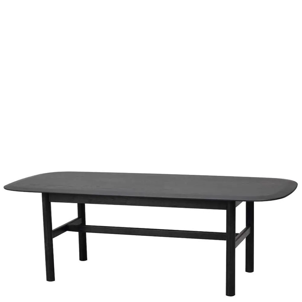 Wohnen Tische<Eiche Massivholz Couchtisch in Schwarz - Gracey