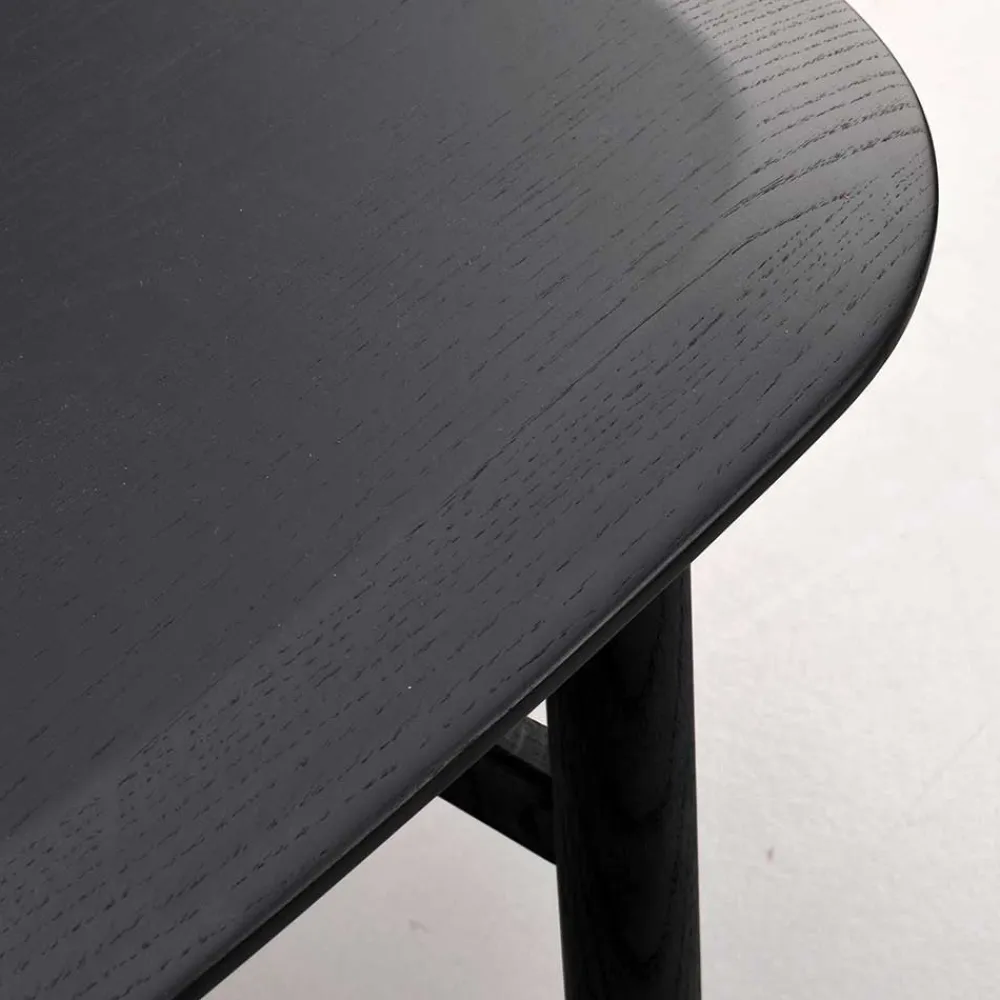 Wohnen Tische<Eiche Massivholz Couchtisch in Schwarz - Gracey
