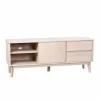Wohnen Tv & Hifi-Möbel|Lowboards<Eiche Massivholz TV Schrank in White Wash - Navassa