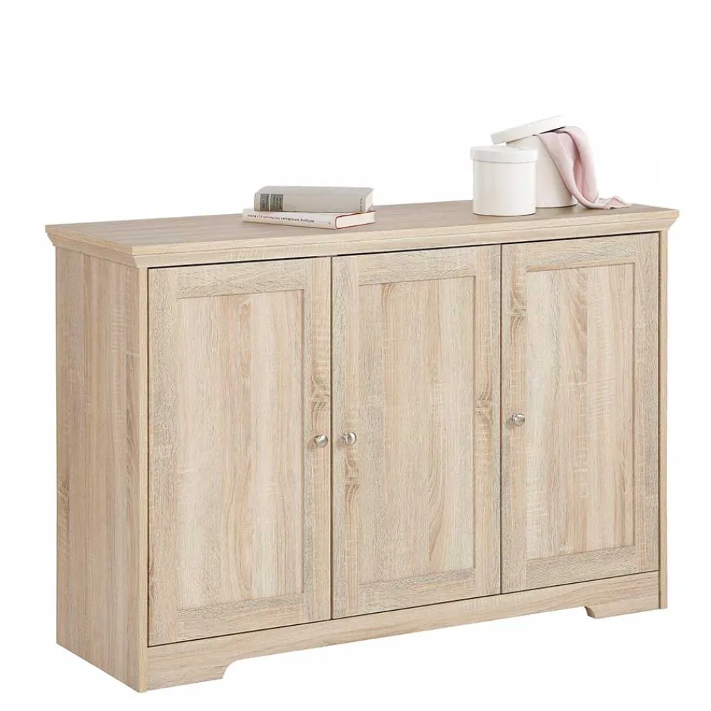 Wohnen Sideboards<Eiche Nachbildung Kommode mit drei Türen - Rienva