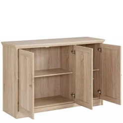 Wohnen Sideboards<Eiche Nachbildung Kommode mit drei Türen - Rienva