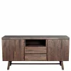 Wohnen Sideboards<Eiche Sideboard in dunkel lackiert und gebürstet - Vedraza